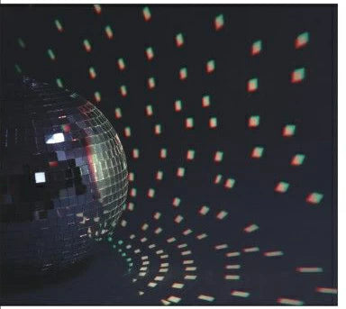 RGB disco ball with mounting